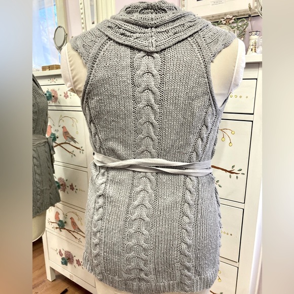 Guinevere Anthropologie silk/wool wrap sweater vest - Picture 3 of 5